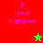 A four- displays 'I love marissa' text with a green star in the top-right and a red star in the bottom-right