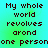 Pixelated text on a gradient background with repeated phrases and spelling errors.