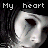 20 grayscale animated frames showing a stylized heart shape with text changing