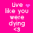 Pixelated text on bright pink background with animated heart and sparkle effects replacing static symbols.