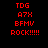 Red pixelated text on black background with white rectangular overlays shifting
