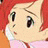 A 48x48 pixel animated buddy icon featuring a cartoon character with red hair and pink clothing on the left, paired with text reading "Anime IM" and "COM" on a black background to the right.