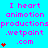 A static digital image with cyan background displaying repeated pink text and red heart symbols in a pattern