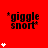Red background with black text *giggle snort* and white star symbols in a pattern, showing animation changes in star count per