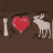 A pixelated image shows a white vertical bar, red heart symbol, and light gray moose on brown background with 'abercrombie' text at bottom.