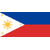 Static pixelated icon of the Philippine flag with blue top stripe, red bottom stripe, and white triangle containing a yellow sun and three stars on gray background.