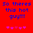 Red background with blue pixelated text reading "So theres this hot guy!!!!" and pink star-like symbols below, displayed in two identical side-by-side