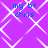 Purple background with white diamond pattern and blue text reading "my bf chris" in four quadrants