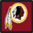 Pixelated icon with maroon background, yellow-bordered circular logo featuring Native American profile and feather, adjacent text "Sean Taylor R.I.P" and emoticon =(