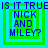 Four identical pixelated text arranged in a , each displaying "IS IT TRUE NICK AND MILEY?" with blue text on green and cyan backgrounds