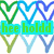 Pixelated heart pattern background with colored text blocks and animated heart icons in bottom