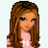 Pixelated cartoon girl with long brown hair and blue eyes on a light background, paired with purple text "ill Be Your Baby Girl" across pink and gray sections of a contact sheet layout.