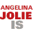 A 3x2 contact sheet of a pixelated animated icon featuring Angelina Jolie as Mrs. Smith from Mr. & Mrs. Smith, with text elements and character close-ups across six frames.