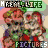 Pixelated cartoon characters in a with text overlays, showing animation changes across frames