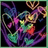 Animated icon with colorful abstract shapes and a heart symbol, transitioning to display text "I Love You Spencer! <33" on black background.