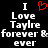 Black background with white pixelated text reading "I Love Taylr forever & forever ever" and a red heart symbol replacing the word 'love' in the top line.