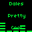 Green pixelated text and shapes on black background with animated horizontal bar transitions.