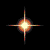 star-shaped icons with varying brightness and size on a black background, transitioning from large glowing stars to smaller dimmer ones