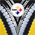 Static pixelated icon featuring a white circular logo with three colored stars on a black and yellow background, resembling the Pittsburgh Steelers team emblem.