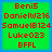 Green square with red pixelated text listing names and 'BFFL' on a blue background.
