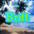 Beach scene with palm trees and blue sky; green text 'Britt' on cyan background in top-left corner.