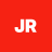 Red square background with white pixelated 'JR' text centered in the middle.
