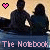 Animated contact sheet showing 12 frames of a pixelated icon featuring silhouetted figures and changing heart symbols above text reading "The Notebook".