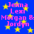 Blue background with yellow stars and pink text reading "Jenna Lexi Morgan & Jordyn" repeated in a pattern
