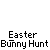 Pixelated Easter Bunny Hunt buddy icon with orange-shirted character holding a pink object, multiple poses including standing and crouching.