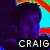 A pixelated image of a person with dark hair and a rainbow background, featuring text overlays and heart symbols.