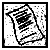 Six black-and-white pixelated frames of a tilted scroll with horizontal lines of text, arranged in two of three