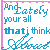 A 3x2 contact sheet of six animated frames showing a pixelated text-based animation with blue and pink colors, displaying the phrase "And lately your all that i think" in varying states of motion blur or distortion across each frame.
