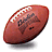 A pixelated football on white background with blue text reading "GO GIANTS!!" and "KICK THE PATRIOTS BUTT!!" in blocky font.