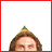 pixelated images showing a character with brown hair and green hat, mouth open in excitement, each containing 'SANTA!!' text in red or green