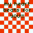 Red and white checkered background with dark green text reading 'my heart beats for YOU!!!' in four identical