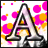 Pixelated static icon featuring a stylized abstract shape with black outlines and pink/yellow/orange gradients against white background with scattered pink and yellow dots.