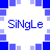 A 2x2 contact sheet of a pixelated animated icon featuring text elements and a cartoon character in the bottom-right frame, with colored block borders on all frames.
