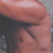 A 4-frame animated contact sheet showing a shirtless man with dark hair in various arm positions against a gray background.