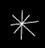 Six star-shaped pixel art icons arranged in two of three, each with varying line thicknesses and brightness levels against a black background