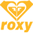 Yellow heart-shaped icon with stylized 'R' and 'X' symbols inside, below which is the text 'ROXY' in bold yellow letters on a gray background.