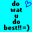 A static image with cyan background displays black pixelated text and a blue heart symbol.