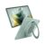 Pixelated image of a gray triangular object with a yellow-green gradient section and a curved handle-like extension on a white background.