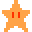 Three pixelated star-shaped figures with red or black eyes on a gray background, each in distinct orange, brown, and reddish-orange colors.