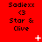 Red background with repeated text and animated white symbols changing across frames.