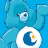 A pixelated Care Bears buddy icon featuring a blue bear with a moon and flower symbol on its chest, next to "Care Bears" text and "83002 TOFC" below it on a solid blue background.