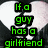 Green pixelated text on a black background with white heart shapes, stating 'If a guy has a girlfriend he's taken! Don't mess with the guy but dnt mess wit da grl either!' in two
