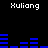 Pixelated blue bar graph with white text 'Xuliang' repeated four times on a black background.