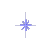 Animated sequence of nine pixelated star shapes in blue and white on gray background, each frame showing distinct radial symmetry variations.