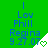 Green background with blue text reading "Lov Phill Regina 9.27.07" and a white triangular corner containing a green heart symbol.
