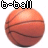 A 5x4 contact sheet of basketball-themed animated frames showing a single orange basketball with black lines, some frames featuring pink heart symbols on the ball's surface.